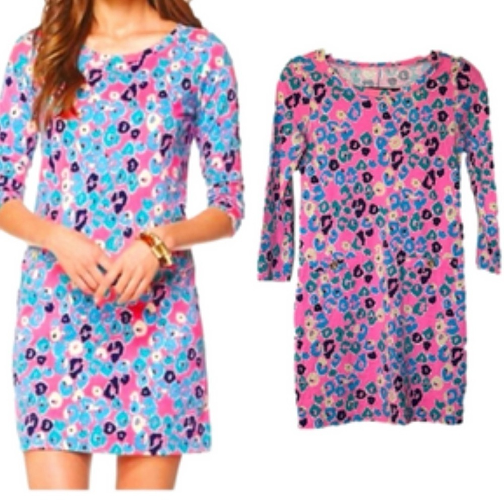 Lilly Pulitzer Pink Leopard Print Dress‎ Medium